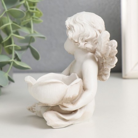 Souvenir Polystone SPRAGE "Angel with Flower" mix 10x8.2x9.2 cm-6