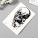 Tattoo on the body black "decaying skull" 15x10.5 cm
