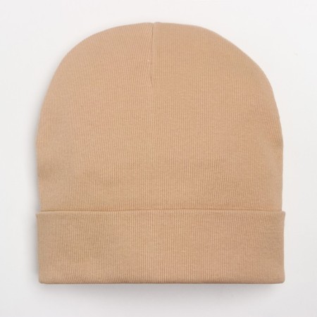 Children's hat, beige color, size 44-47 cm