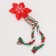 A squeaking toy, soft for dogs "Snowflake" with a rope, 32 cm