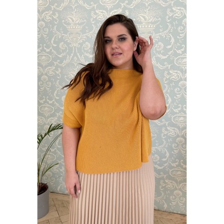 Female jumper, size 50, mustard color-3