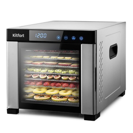 Drywall for vegetables and fruits KitFort KT-1911, 650 W, 6 tiers, 35-75 ° C, silver