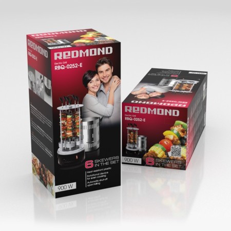 Electric stepmowood electric Redmond RBQ-0252-E, 900 W, 6 skewers-9