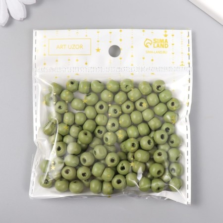 Beads for creativity tree "Green Apple" D-0.8 cm, set of 20 g-2