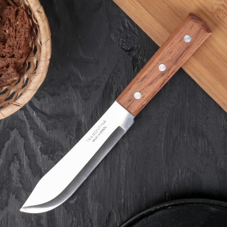 Kitchen knife for universal meat, blade 15 cm, steel AISI 420, wooden hilt