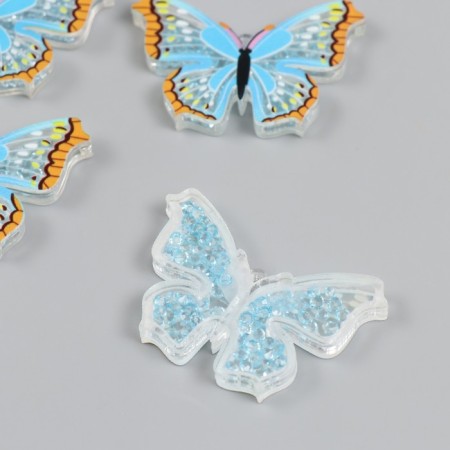 Shaker for the work of Acryl "Blue butterfly with Orange" with beads 0.5x5.1x3.3 cm-1