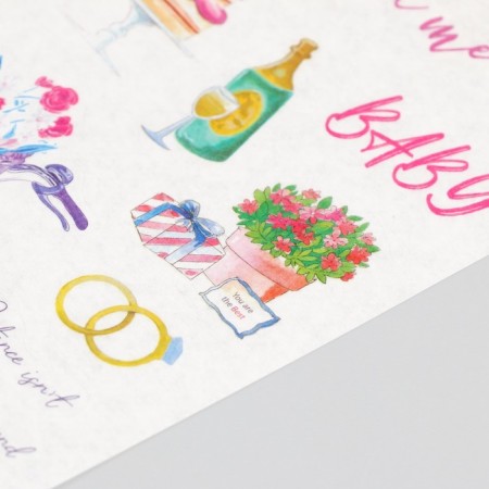 Stick Paper "Festive attributes" set of 6 sheets 18.6x10 cm-4