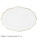 Set of dishes Lenardi Magnolia Gold, length 35.5cm, 2 pcs