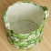 Organizer for storage with upper handles, print green leaves, 28x28x25 cm, felt
