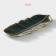 Dice dish of the Golden Leaf, 36 × 14 × 3 cm, golden color with green