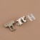 Bag's fastener, 3.3 × 3.3 cm, pearl silver color