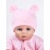 Children's cap Amarobaby Nature Essence Bear, size 38-40, pink color