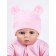 Children's cap Amarobaby Nature Essence Bear, size 46-48, pink color