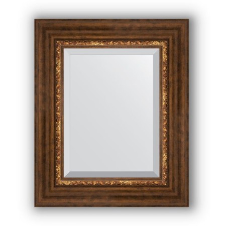 Mirror with fatset in the baguette frame - Roman bronze 88 mm, 46 x 56 cm, evoForm