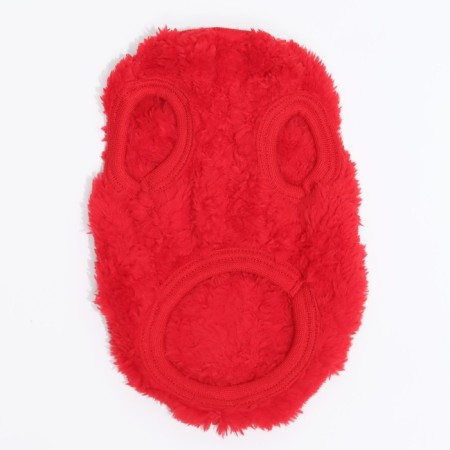 Knitted sweater, velor, size XS (DS 20, Osh 21, OG 30 cm), red-6