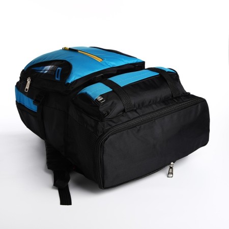 Tourist backpack 35 liters, with an increase, lightning department, 5 outer pockets, blue color-5