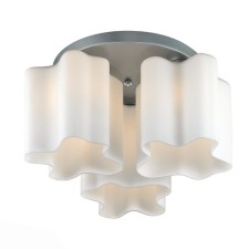 Ceiling Ceiling ST LUCE. SL116.502.03. ONDE. 3x60 watts, E27, 38x38x25 cm, silver color