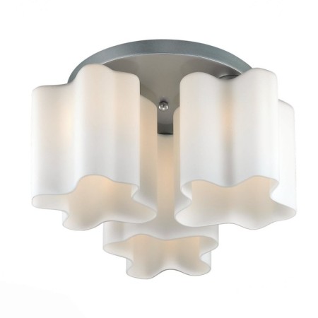 Ceiling Ceiling ST LUCE. SL116.502.03. ONDE. 3x60 watts, E27, 38x38x25 cm, silver color
