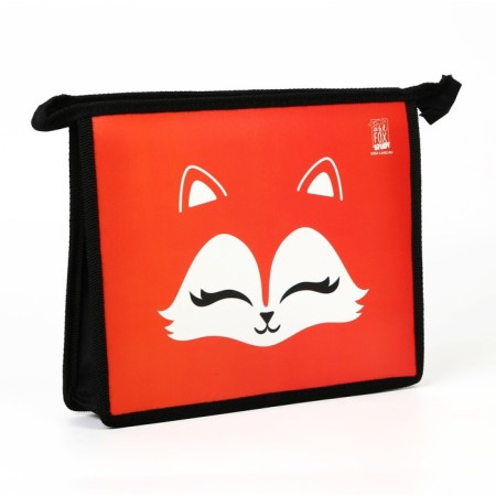 A5 notebook folder on a zipper on top plastic PM-A5-29 Virgin “September 1: Fox”-1