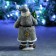 New Year's figure "Santa Claus with a Christmas tree and a gift" in white 10x13x22cm