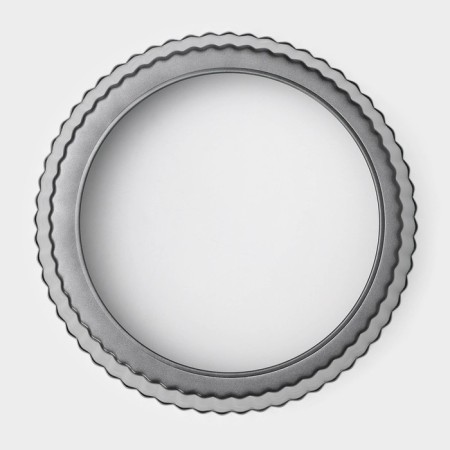 The form for baking the share "Jacqueline. Corrugated circle ”, 24 × 5 cm, removable bottom, anti -stick coating, black color-5