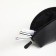 Cosmetic bag with lightning Textura, black color