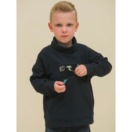 Jumper for boys, height 98 cm, black color-2