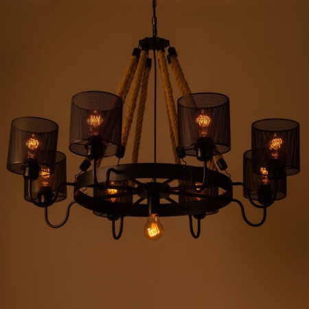 Lamp "Richard" 8he27 60W black 75x75x35-75cm Bayerlux-3
