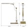 NLED-497-12W-G desktop lamp on the clamp and with the base of gold