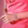 Bracelet with the rhinestones "celebrity", white color in silver, 18 cm