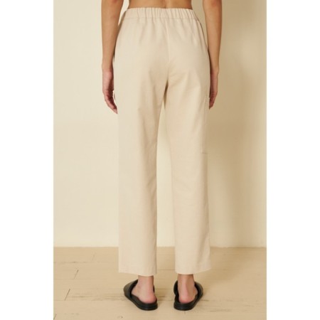 Women's pants on elastic band Eliseeva Olesya, size 54, beige color-3