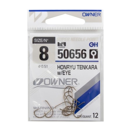 Hook Owner Honryu Tenkara Brown No. 8, 12 pcs.-2
