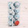 Set of balls Plastic D-6 cm, 8 pcs "Blue Pattern" silver-blue