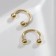 Circular in an eyebrow (piercing), ball, d = 8 mm, pair, color gold (indivisible packing 12 pairs, price per pair)