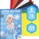 Cardboard color, A4, 16 sheets, 8 colors, non -unilateral, in a folder, 220 g/m², cold heart