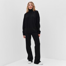 Women's costume (jumper+trousers) minku: Knitwear Collection Black color, rr 42-44
