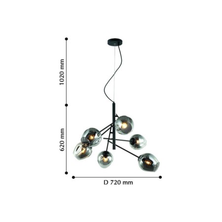 Suspension chandelier Traube 720 mm, E27 240W-1
