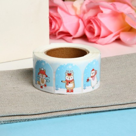 Stickers in the roll "ice rink", 500 pcs, 3.5 x 2.5 cm-3
