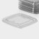 Disposable plastic lid, YUPK-1616, 16 × 16 × 1.38 cm, transparent, 50 pcs/un