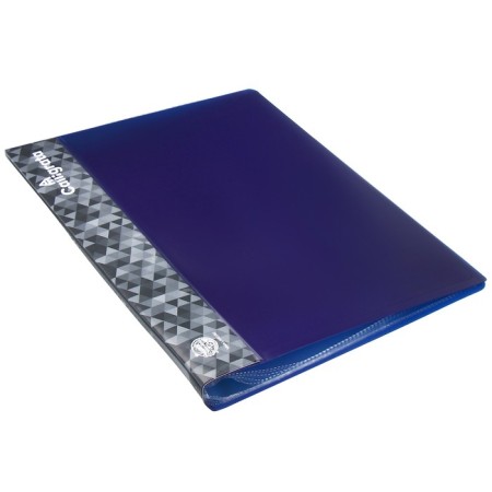 Folder with 10 A4, 500 μm inserts, calligrata, pocket on the spine, blueberry-4