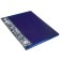Folder with 10 A4, 500 μm inserts, calligrata, pocket on the spine, blueberry