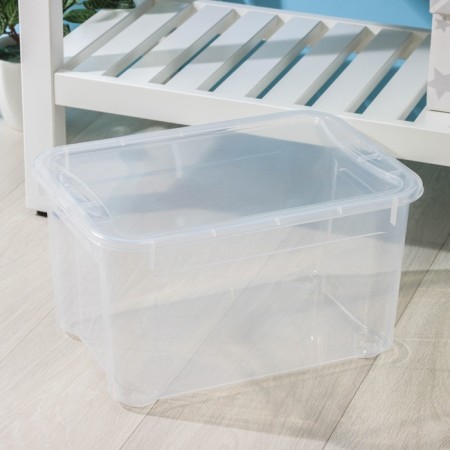 Storage box with the Crystal XS Plus lid, 16 l, 38.9 × 27.5 × 21.5 cm, the color is transparent-11