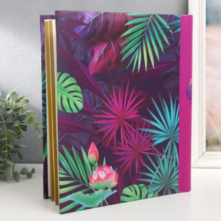 Photo album on 10 magnetic sheets 23x28 cm, int. spiral "Belle Fleur" jungle-1