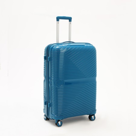 Great suitcase 28 "On a zipper, code lock, blue color-1