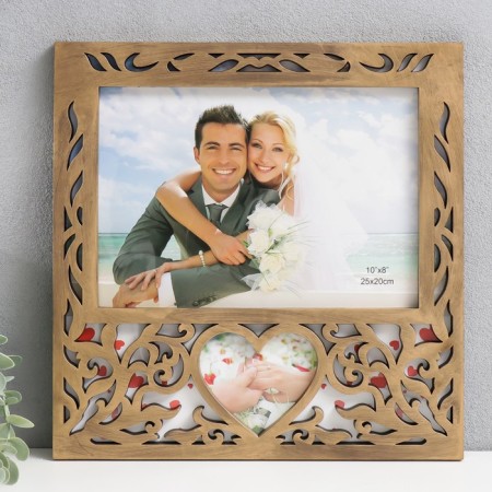 Photo frame plastic 25x20 cm "Love forever" aged gold 30.5x31 cm