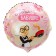 Foil ball 18 "Beloved grandmother", circle, set of 50 pcs.