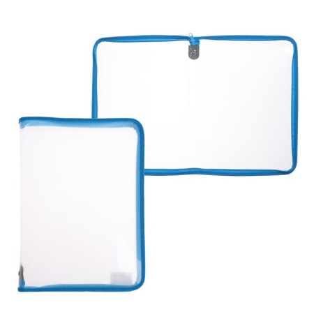 Plastic folder A4, 325 x 230 x 25 mm, lightning around, calligrata "office", PM-A4-01, 0.5 mm, transparent, blue