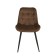 “Quarter U” chair, velor tenerife chocolate / black metal
