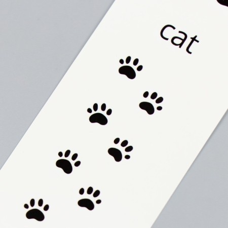 Tattoo on the body Black "Cat Paws" 20.8x4.7 cm-2