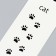 Tattoo on the body Black "Cat Paws" 20.8x4.7 cm
